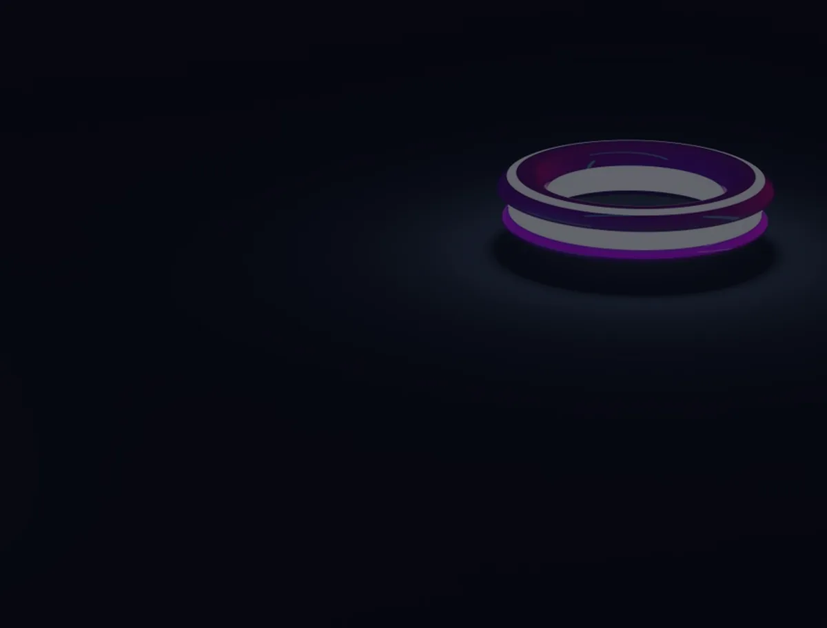 A softly glowing ring on a dark background, representing Social Security strategy for couples.
