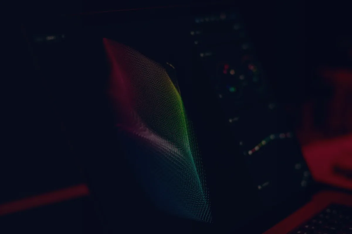 Abstract dark blue financial data visualization on a screen, representing salary and cost-of-living analysis across U.S. states.